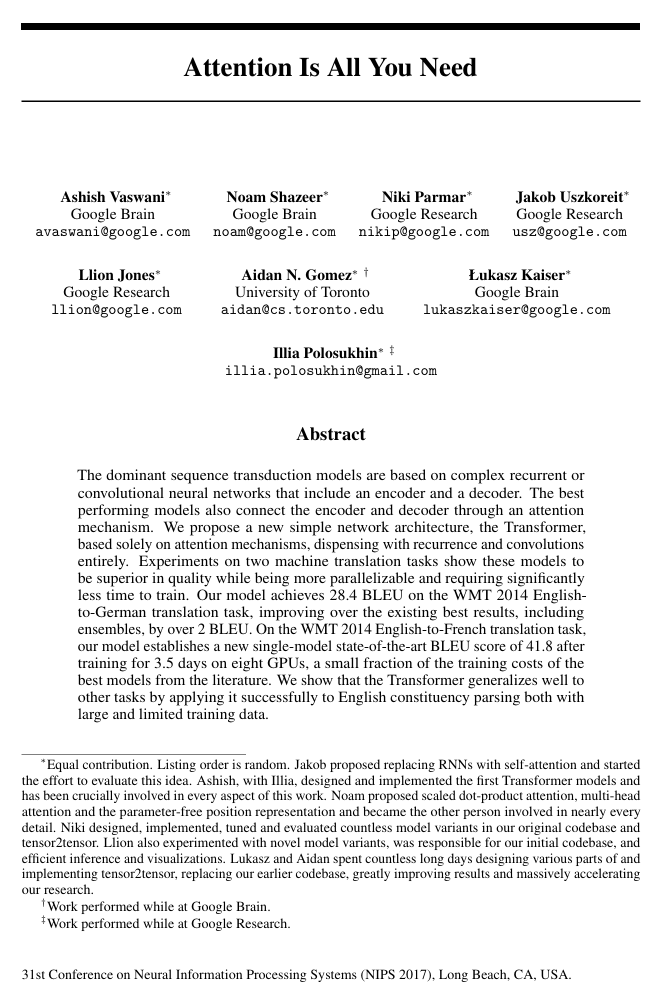 The Attention Is All You Need PDF as it looks on a phone